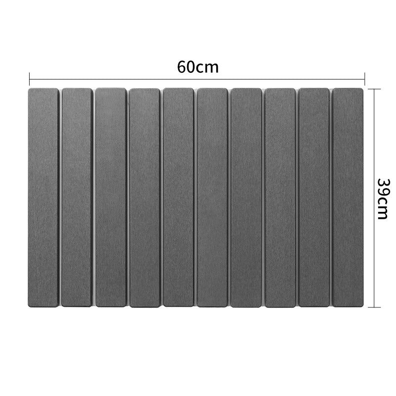 Collapsible Diatom Mud Bath Mat Quick Dry Non Slip Odor Free Absorbent Pad(Dark Grey) Bath Mats Rugs & Toilet Covers