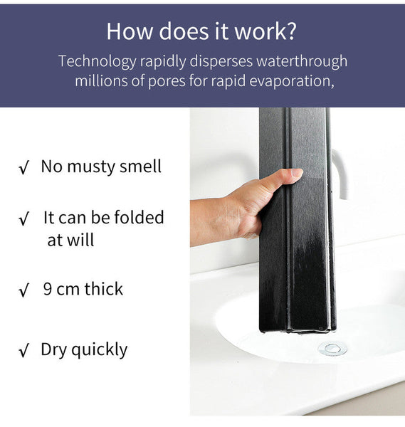 Collapsible Diatom Mud Bath Mat Quick Dry Non Slip Odor Free Absorbent Pad(Dark Grey) Bath Mats Rugs & Toilet Covers