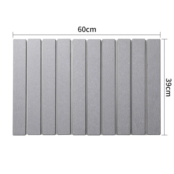 Collapsible Diatom Mud Bath Mat Quick Dry Non Slip Odor Free Absorbent Pad(Light Grey) Bath Mats Rugs & Toilet Covers