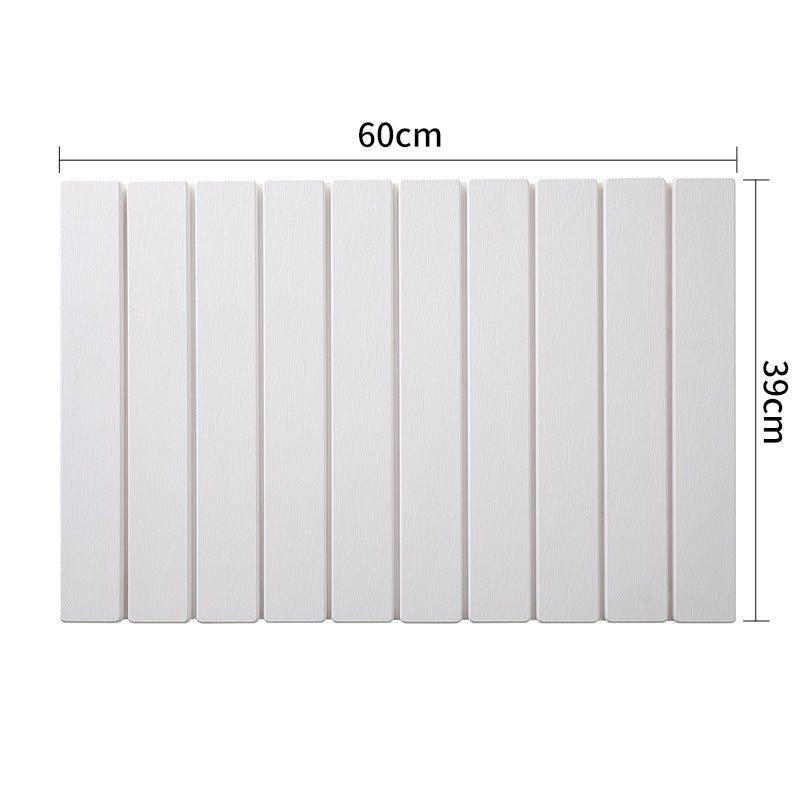 Collapsible Diatom Mud Bath Mat Quick Dry Non Slip Odor Free Absorbent Pad(White) Bath Mats Rugs & Toilet Covers