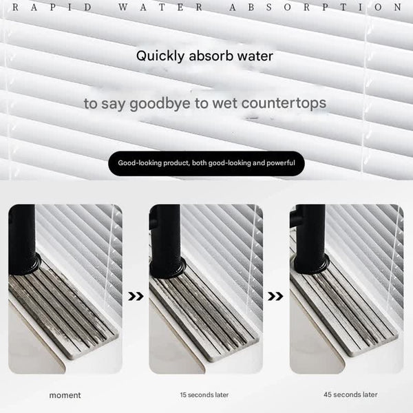 Diatom Mud Faucet Splash Guard & Absorbent Mat Quick Dry Non Slip Sink Organizer(Light Grey) Bath Mats Rugs & Toilet Covers