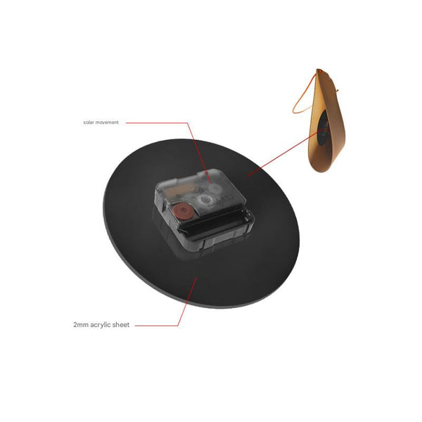 Retro Pu Leather Hanging Wall Clock Silent Sweep Movement Roman Numerals Decorative Handbag Style(Light Brown) Wall Clocks