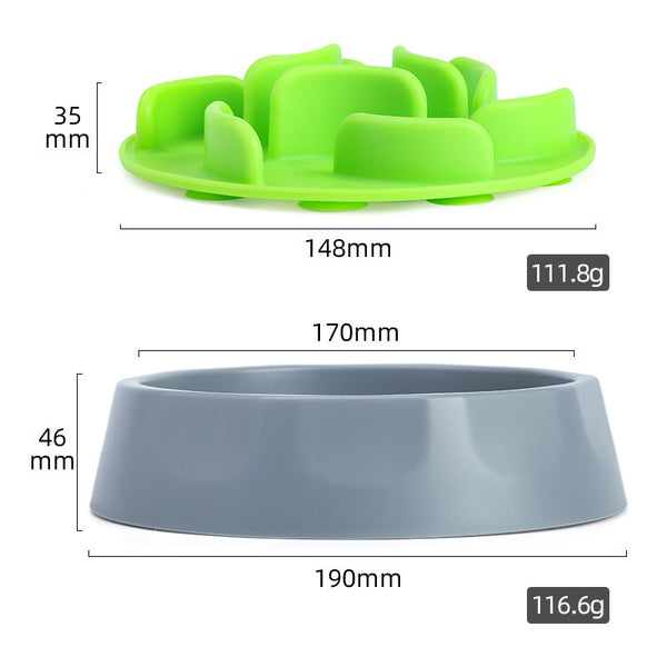 Slow Feeder Dog Bowl Set Anti Choke Puzzle Insert & For Healthy Eating Habits(Cyan) Dog Bowls