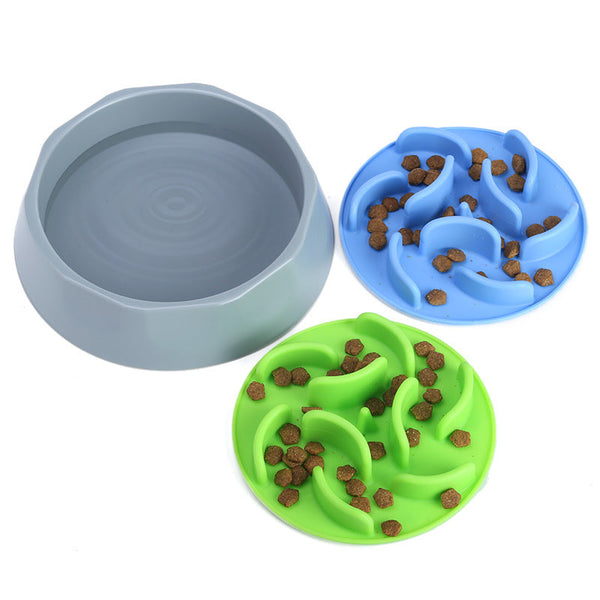 Slow Feeder Dog Bowl Set Anti Choke Puzzle Insert & For Healthy Eating Habits(Blue) Dog Bowls