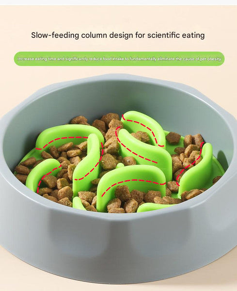 Slow Feeder Dog Bowl Set Anti Choke Puzzle Insert & For Healthy Eating Habits(Pink) Dog Bowls