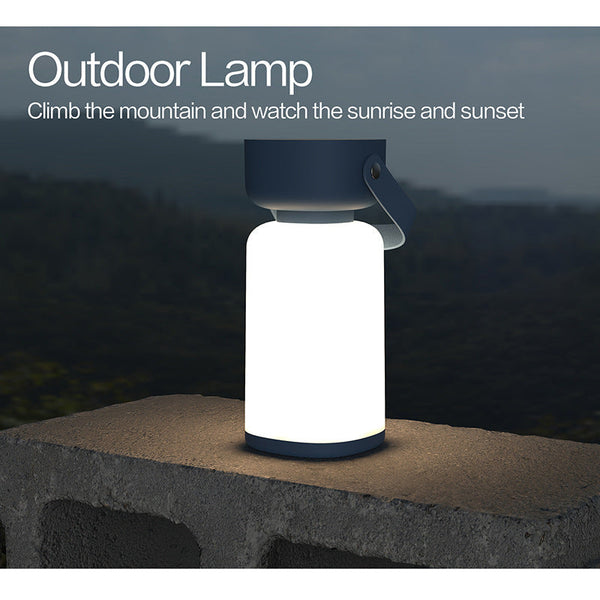 Led Outdoor Camping Lantern Usb Rechargeable 1200Mah Battery Emergency Light(Blue) Lanterns