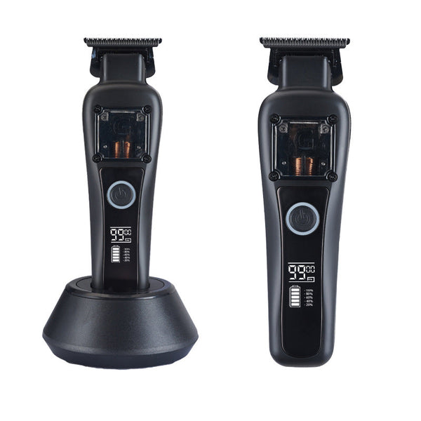 Professional Cordless Hair Clipper With Magnetic Motor 9900 Rpm 180 Min Runtime Lcd Display & Dual Charging Black Clippers & Trimmers