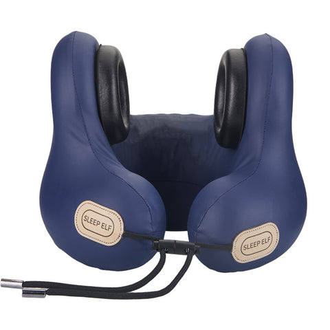 Smart Neck Pillow With Dual Noise Reduction Hifi Bluetooth Music & Graphene Heating Sleep Elf" Travel Pillow(Navy Blue)" Pillows
