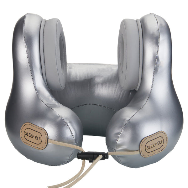 Smart Neck Pillow With Dual Noise Reduction Hifi Bluetooth Music & Graphene Heating Sleep Elf" Travel Pillow(Silver)" Pillows