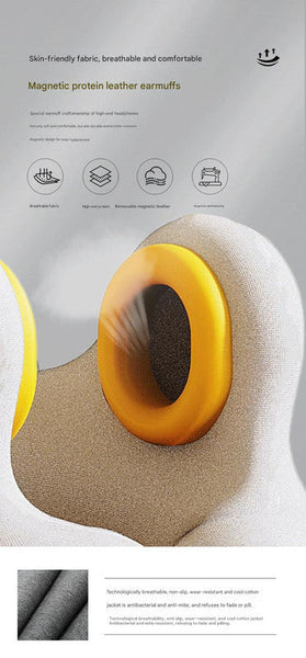 Smart Neck Pillow With Dual Noise Reduction Hifi Bluetooth Music & Graphene Heating Sleep Elf" Travel Pillow(Silver)" Pillows