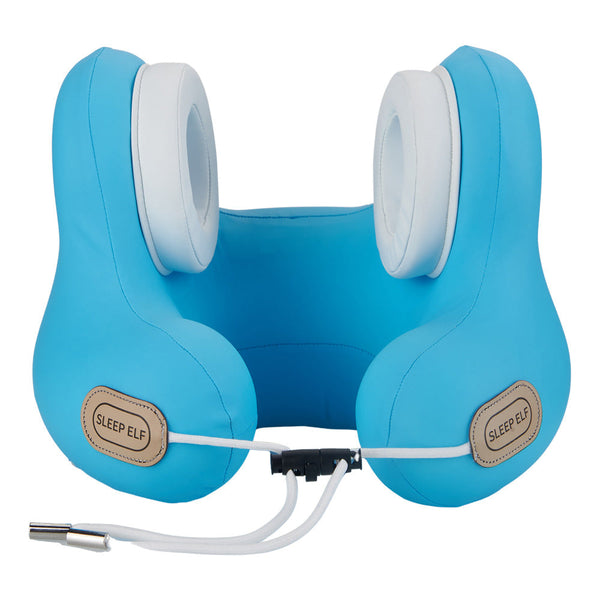 Smart Neck Pillow With Dual Noise Reduction Hifi Bluetooth Music & Graphene Heating Sleep Elf" Travel Pillow(Sky Blue)" Pillows