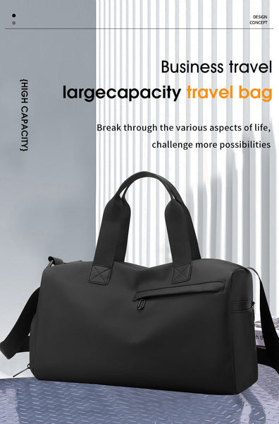 Large Capacity Travel Duffel Bag With Shoe Compartment & Wet Pocket Multi Purpose Gym Weekend (Grey) Women's Bags & Handbags