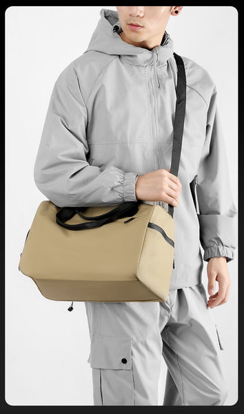 Large Capacity Travel Duffel Bag With Shoe Compartment & Wet Pocket Multi Purpose Gym Weekend (Grey) Women's Bags & Handbags