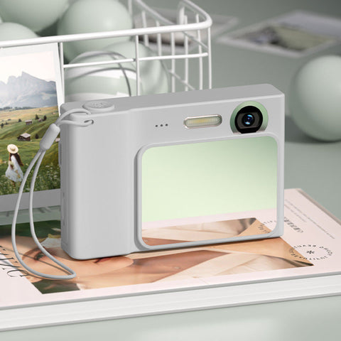 48Mp Digital Camera For Kids & Beginners 1080P Vlogging 8X Zoom Filters Games(Grey) Digital Cameras