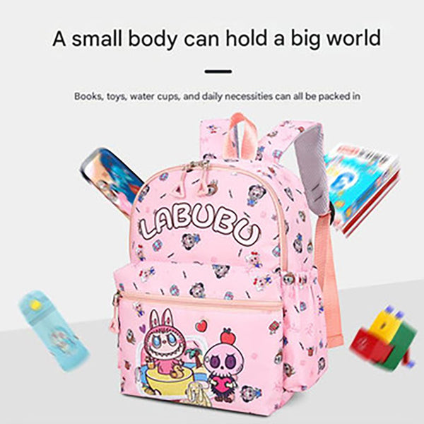 Kids Cartoon Character 3 Piece Backpack Set Lightweight School Bag With Lunch & Pencil Case Purple Placeholder