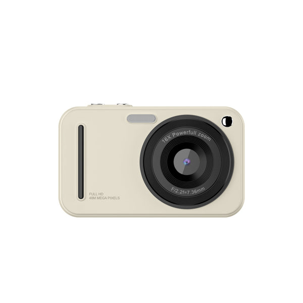 48Mp Digital Camera With 16X Zoom & Af Autofocus Full Hd Vlogging For Beginners Kids(Beige) Digital Cameras