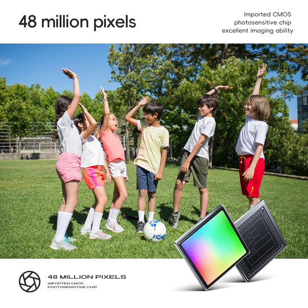 48Mp Digital Camera With 16X Zoom & Af Autofocus Full Hd Vlogging For Beginners Kids(Beige) Digital Cameras