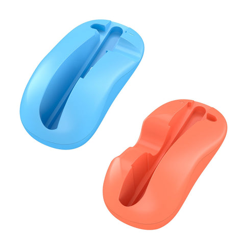 Ergonomic Mouse Grip For Nintendo Switch Joy Con 2 Pack Controller Holder (Orange Blue) Controllers & Attachments