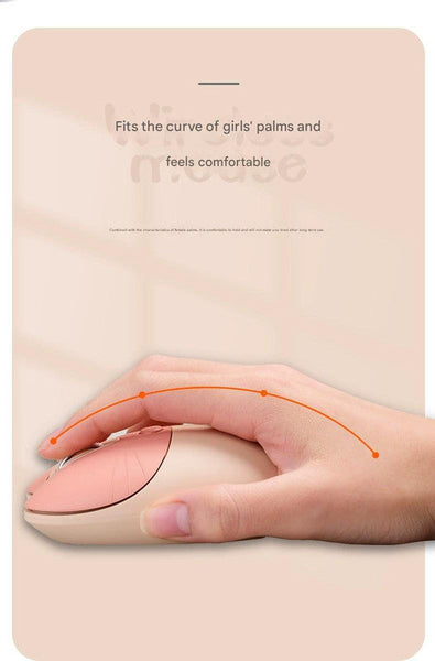 Cute Cat Shaped Wireless Office Mouse Dual Mode 2.4G/Bluetooth 3 Level Dpi Silent Click(Purple) Keyboard & Mouse Bundles