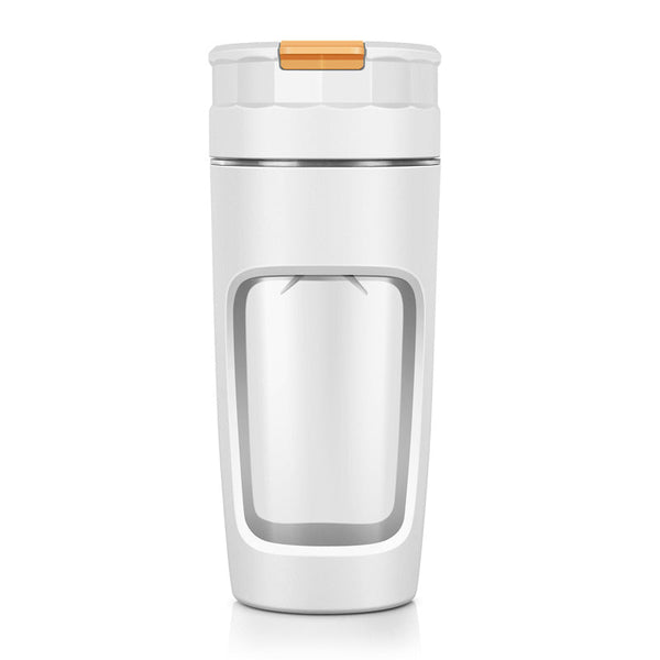 Large 600Ml Blender Usb C Rechargeable Smoothie Maker With 4 Stainless Steel Blades(White) Handheld Blenders