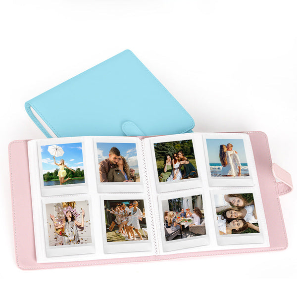 Pu Leather Instant Photo Album Holds 288 Photos Compatible With Instax Square & Mini Films(Blue) Photo Albums & Boxes