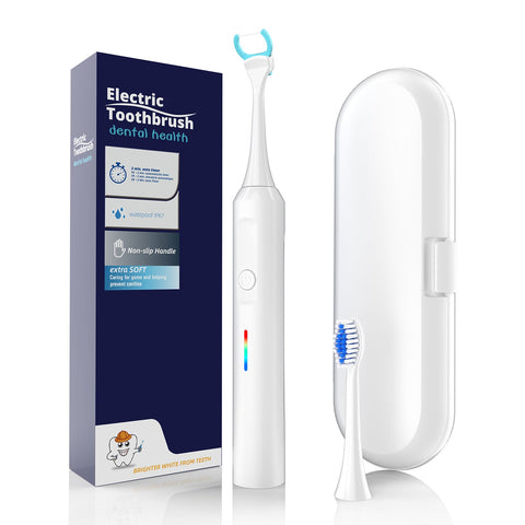 2 In 1 Sonic Electric Toothbrush And Power Flosser Kit 3 Modes 31000Vpm Ipx7 Waterproof With Travel Case White Electric Toothbrushes