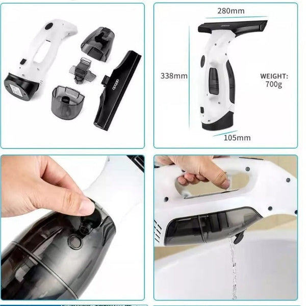 Cordless & Surface Vacuum Cleaner Kit Rechargeable Streak Free Squeegee With Spray Bottle(White) Vacuum Cleaners