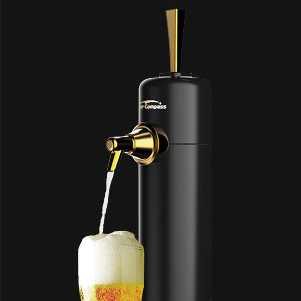 Ultrasonic Beer Foam Creator & Dispenser Portable Tap For Canned Bottled With Cooling System(Black) Kegerators