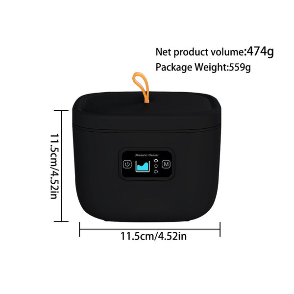 Professional Ultrasonic Cleaner With Uv Light 45000Hz For Dentures Retainers Jewelry & More(Black) Cleaners & Polish