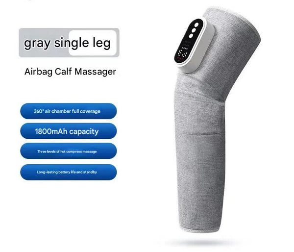 Rechargeable Air Compression Leg Massager With Heat Therapy For Knee & Calf Relief(Grey Single) Massagers