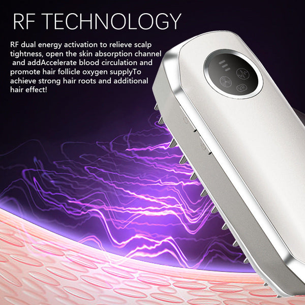 Advanced 4 In 1 Hair Growth Comb With Lllt Rf Ems & Vibration Massage(White) Massagers