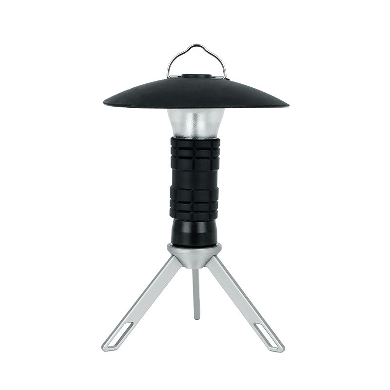 Outdoor Camping Lantern With Tripod Stand Soft Light Diffuser & Usb Charging(Black) Lanterns