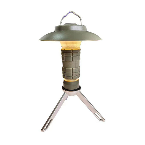 Outdoor Camping Lantern With Tripod Stand Soft Light Diffuser & Usb Charging(Green) Lanterns
