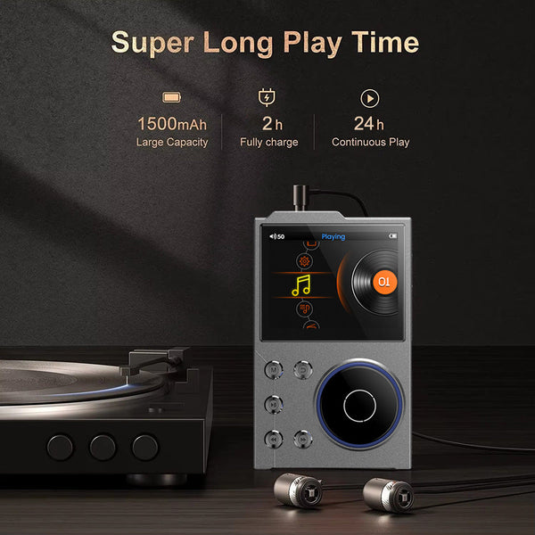 Portable Hi Res Digital Audio Player Dsd Dual Dac Bluetooth 5.0 Expandable Storage(Grey 16Gb + 32Gb) Ipods & Mp3 Players