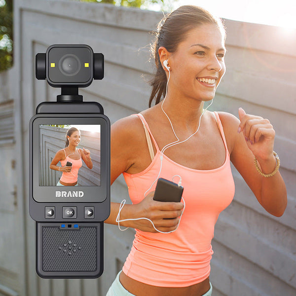 Compact Body Camera With 180A Rotatable Lens Night Vision Wifi & Built In Fill Lights(Black+32G) Camcorders