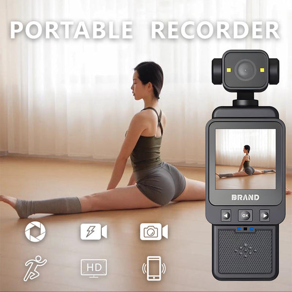 Compact Body Camera With 180A Rotatable Lens Night Vision Wifi & Built In Fill Lights(Black+64G) Camcorders