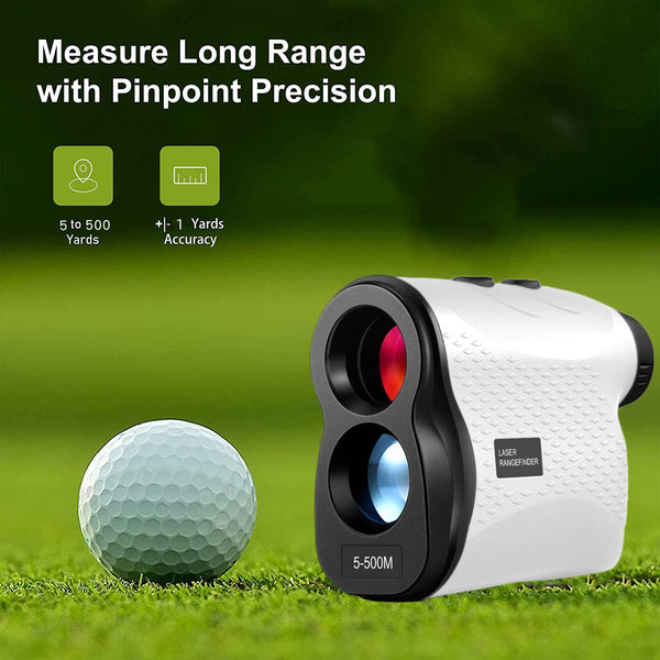 Long Range Laser Rangefinder 5 500 Yards Pinpoint Accuracy Ergonomic Design(White) Range Finders