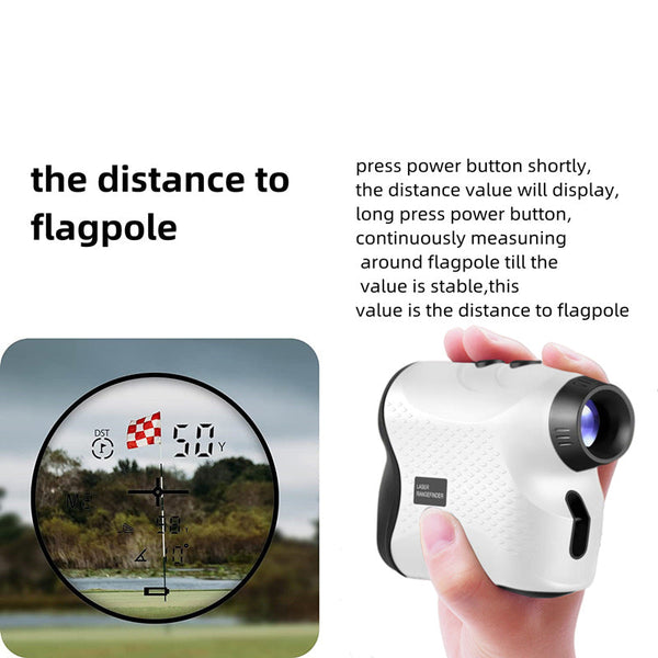 Long Range Laser Rangefinder 5 500 Yards Pinpoint Accuracy Ergonomic Design(White) Range Finders