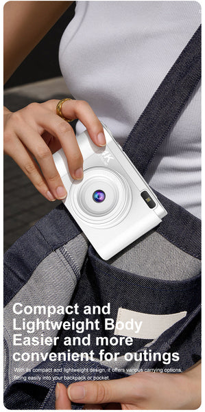 4K Ultra Hd Digital Camera 75Mp 2.8 Inch Rotatable Screen Auto Focus & Built Flash(Black) Digital Cameras