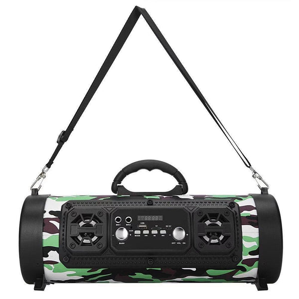 Wireless Fm Radio Usb/Tf Playback Aux Input Microphone Support & 2000Mah Battery(Camouflage) Audio Docks & Mini Speakers