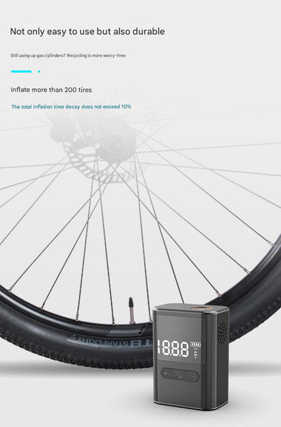 Compact Digital Display Air Pump 100 Psi Portable Electric Inflator With Automatic Stop(Black) Air Pumps