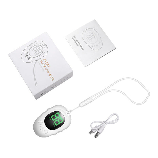 Handheld Microcurrent Sleep Aid Device Usb Rechargeable Pulse Massager For Relaxation & Deep Sleep(White) Other Massage