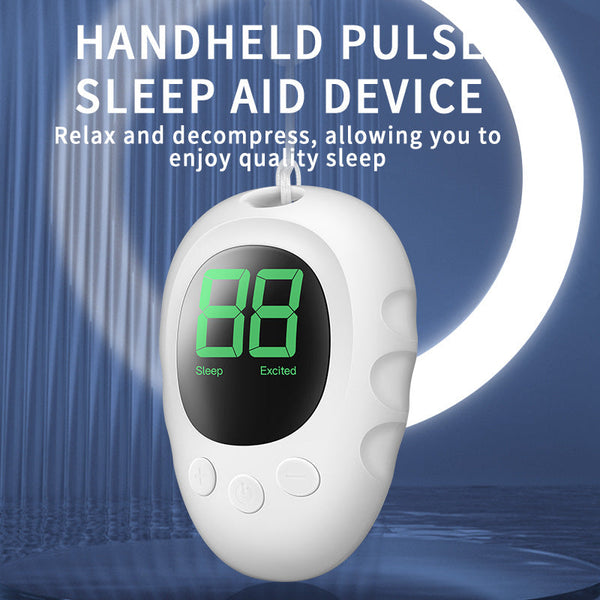 Handheld Microcurrent Sleep Aid Device Usb Rechargeable Pulse Massager For Relaxation & Deep Sleep(Black) Other Massage