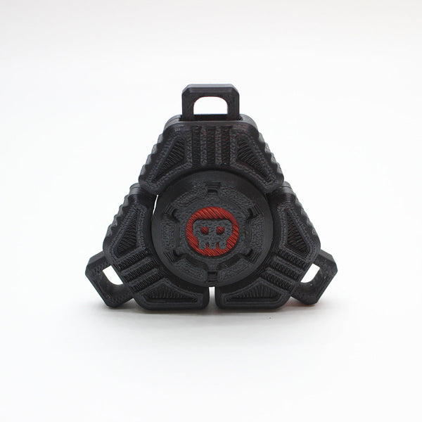 Two Sci Fi Triangular Keychain Fidget Spinner 3D Printed Edc Stress Relief Toy(Black) Fidget Blocks