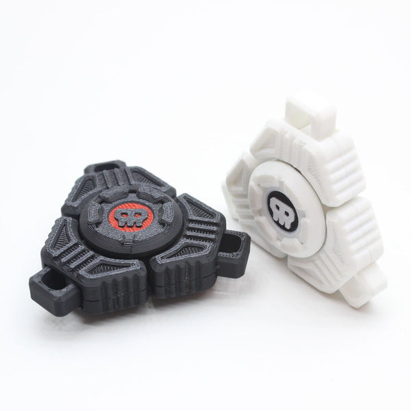 Two Sci Fi Triangular Keychain Fidget Spinner 3D Printed Edc Stress Relief Toy(Black) Fidget Blocks