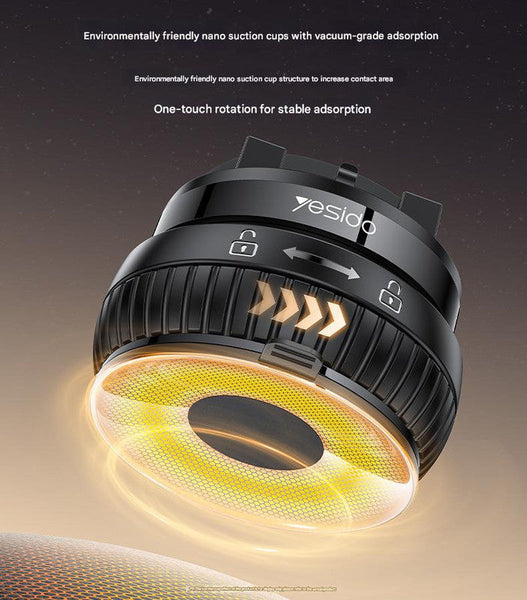 Universal Car Dashboard Phone Holder With Rotary Suction Cup & 360A Rotation(Black) Vehicle Camera Holders