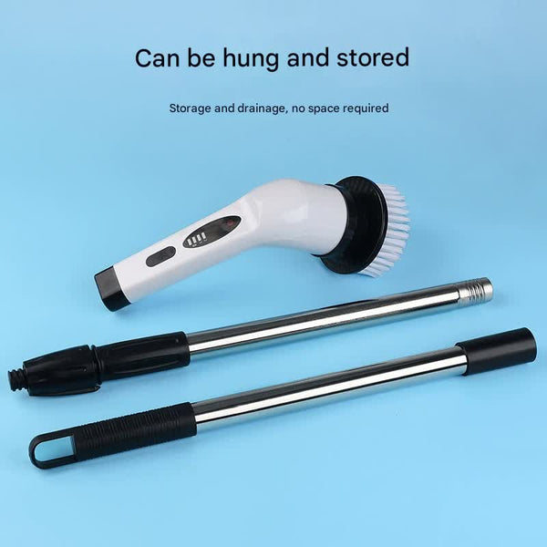 9 In 1 Multifunctional Cordless Electric Spin Scrubber With Adjustable Extension Handle(White) Mops Brooms & Scrubbers