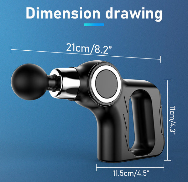 Professional Deep Tissue Percussion Massage Gun 30 Speeds 6 Heads & Lcd Touch Screen(Black) Massagers