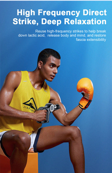 Professional Deep Tissue Percussion Massage Gun 30 Speeds 6 Heads & Lcd Touch Screen(Grey) Massagers