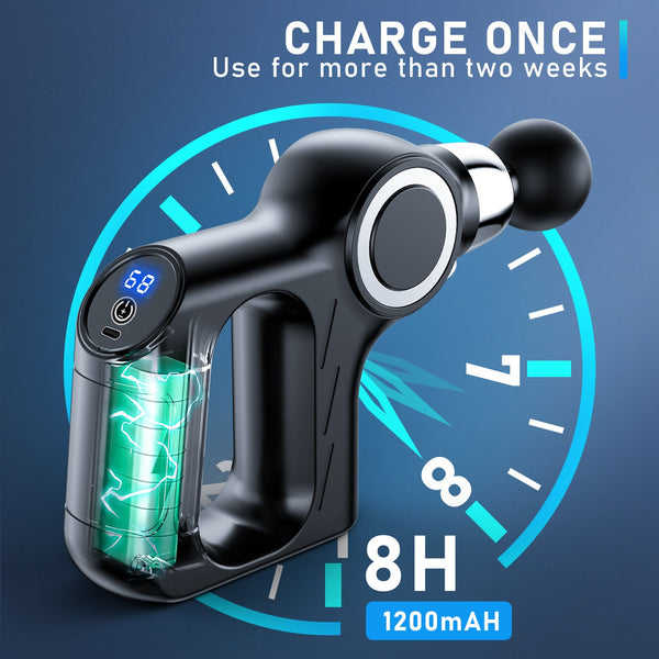 Professional Deep Tissue Percussion Massage Gun 30 Speeds 6 Heads & Lcd Touch Screen(Green) Massagers